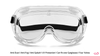 Lensfit Safety Glasses Transparent Full Rim Square 100% UV Protection (UV 400) All Wrap Four Valves LF-SG-10001