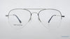 Baker Hugges BH A11460 Silver Aviator Medium Half Rim Eyeglasses