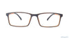 Baker Hugges BH A11607 11038 Orange Rectangle Medium Full Rim Eyeglasses