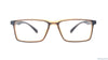 Baker Hugges BH A12063 11036 Orange Rectangle Medium Full Rim Eyeglasses