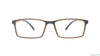 Baker Hugges BH A12074 11038 Orange Rectangle Medium Full Rim Eyeglasses
