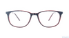Baker Hugges BH A12291 Red Rectangle Medium Full Rim Eyeglasses