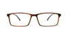 Baker Hugges BH A12707 Orange Rectangle Medium Full Rim Eyeglasses