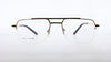 Hardy Hawkins HH A12459 Gold Square Medium Half Rim Eyeglasses