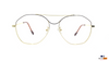 Martin Snow MS A10176 Gold Aviator Medium Full Rim Eyeglasses