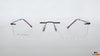 Martin Snow MS A10351 Maroon Rectangle Medium Rimless Eyeglasses